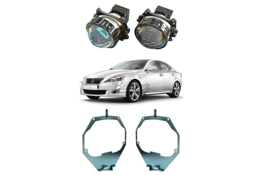 Комплект для замены штатных линз с AFS Lexus IS II 2005-2013, Тип №2