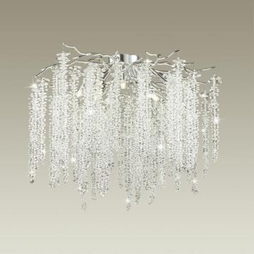 5004/8C HALL ODL23 637 серебристый/прозрачный металл/хрусталь Люстра потолочная G9 8*40W BANCHE