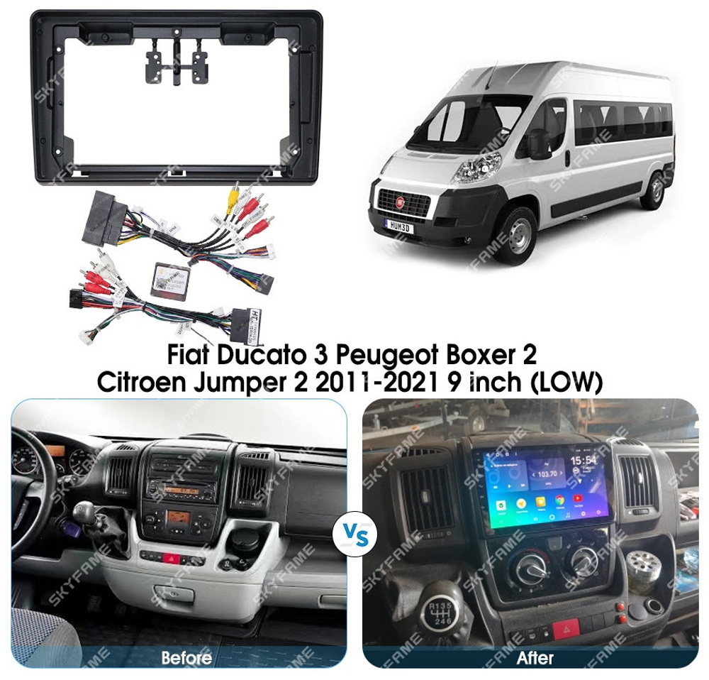 Магнитола для Citroen Jumper, Fiat Ducato, Peugeot Boxer 2006-2022 - Carmedia SF-9990 QLed+2K, Android 13, TS20, CarPlay, 4G SIM-слот