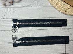 Набор МОЛНИЙ трактор черные GU т. никель 80см+20см