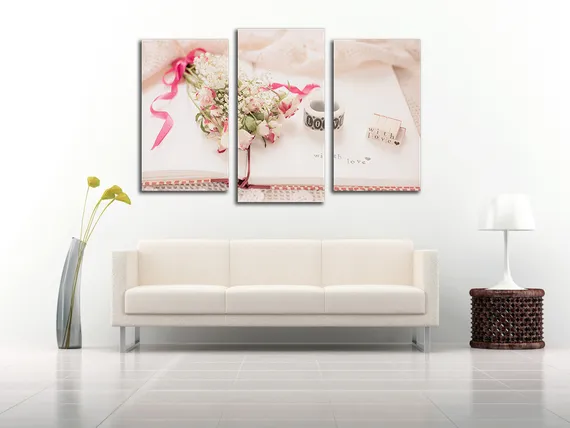 Модульная картина "Розовый блокнот"