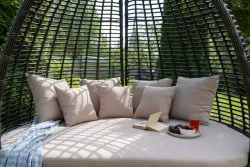 "Тенерифе" плетеная кровать, цвет бронзовый