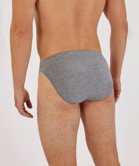 Мужские трусы (3шт) слипы спорт Atlantic 3BMP-322, белый+серый+графит