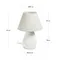 Noara Настольная лампа из плавленой магнезии с белой отделкой