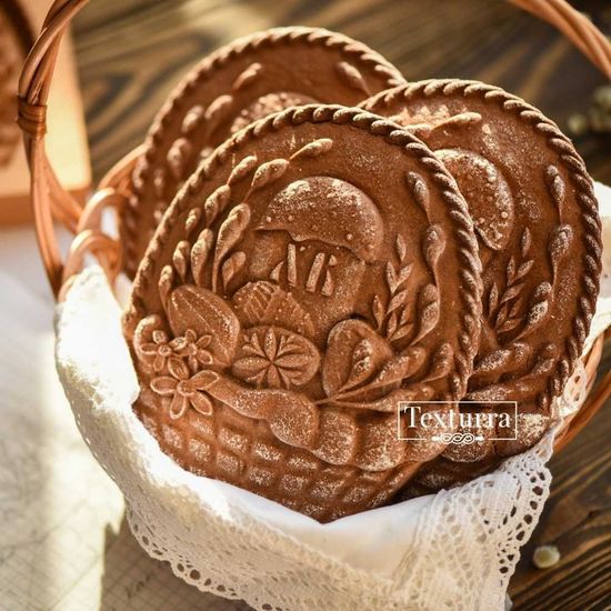 Пряничная форма Пасхальная корзинка с куличом