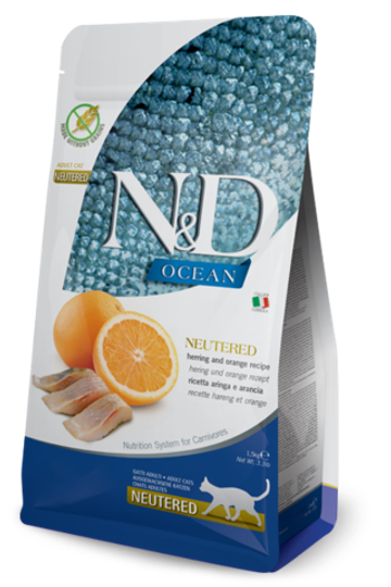Сухой корм Farmina N&D Ocean Herring & Orange Adult Neutered