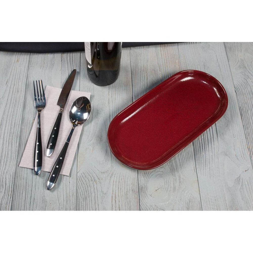 Блюдо овальное 29,5*14*2,6 см Evolution Dark Red P.L. Proff Cuisine [1]