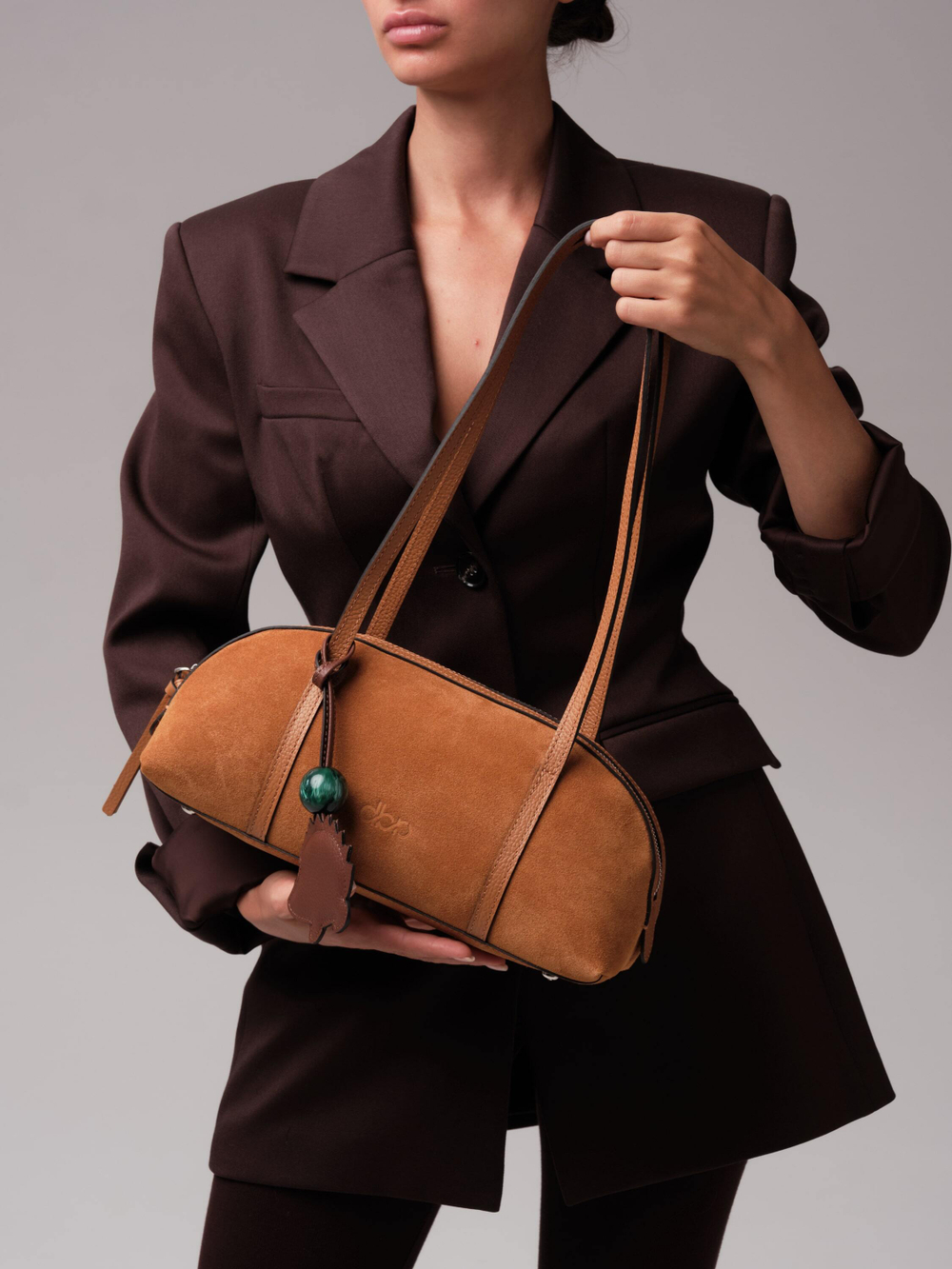 Женская замшевая сумка DBR 31225 желтый янтарь