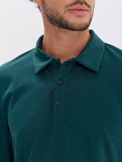 Повседневный базовый лонгслив поло