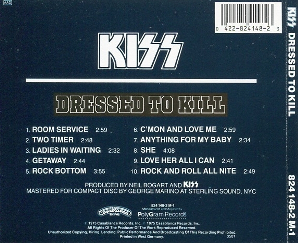 Kiss / Dressed To Kill (CD)