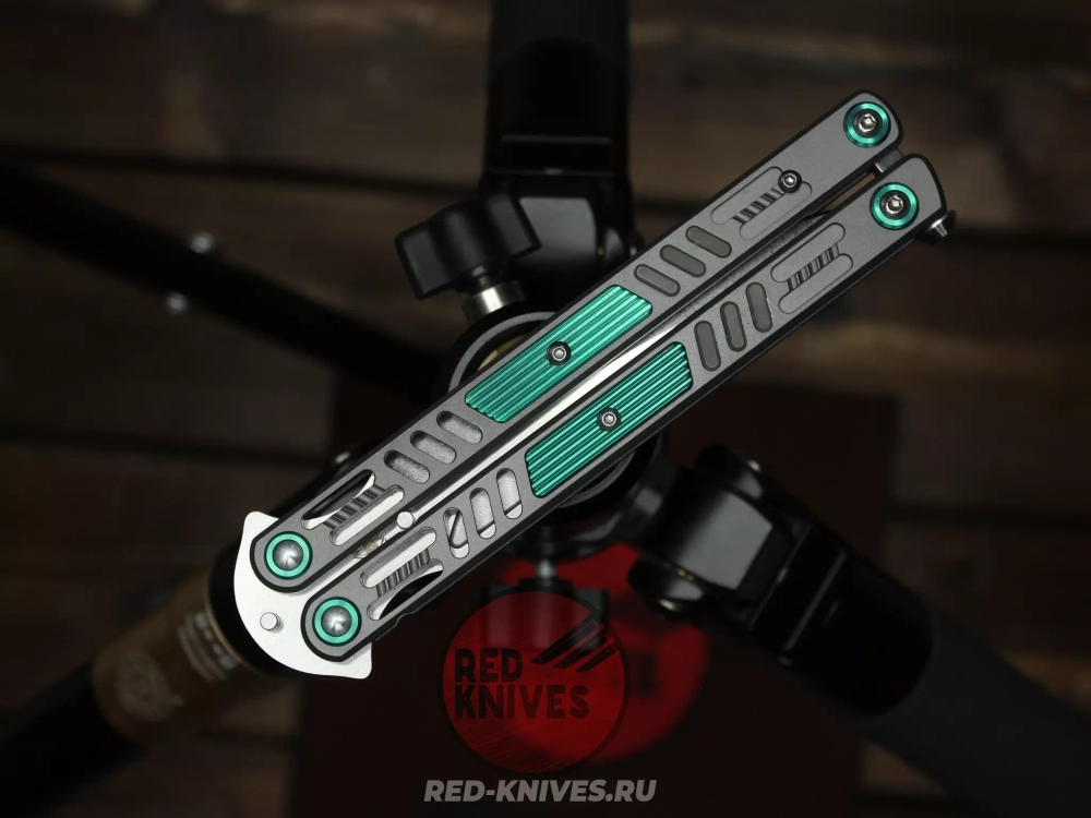 Нож бабочка (балисонг) Reptilian Стикс-03 сталь D2, рукоять сталь + алюминий
