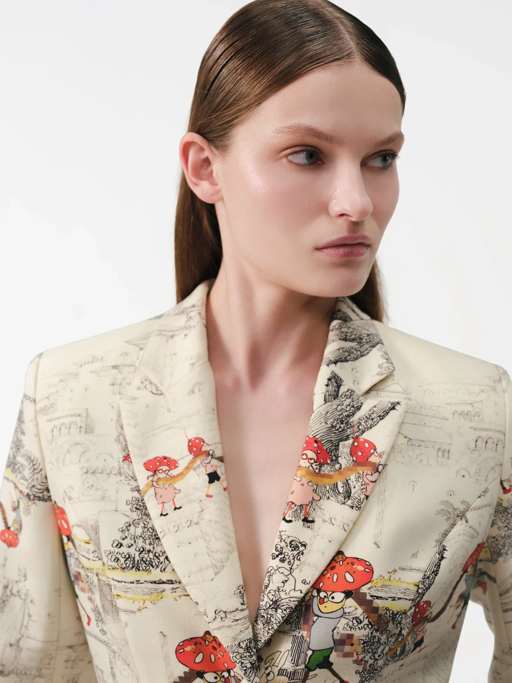 Жакет принтованный с баской OLA OLA