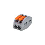 Универсальная клемма СМК 222-412, 2-проводная серая 0,08-2,5/4 мм² (блистер 10 шт./уп.) REXANT