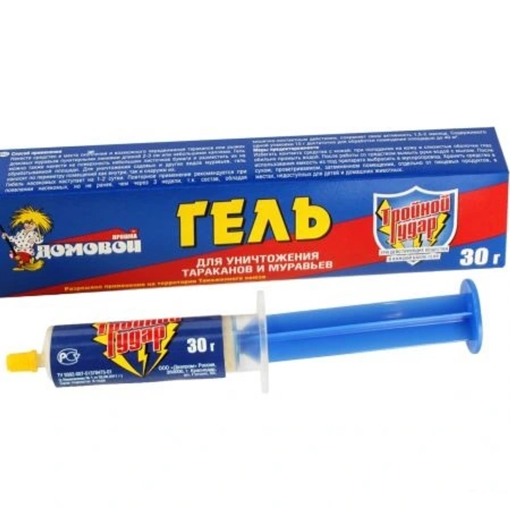 Гель для уничтожения тараканов и муравьев « Домовой» 30 г
