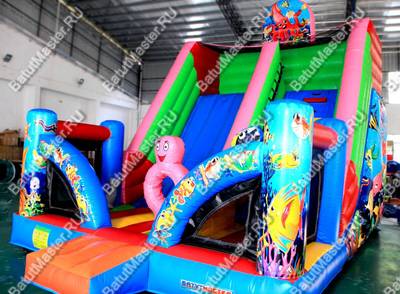 Батут-горка "Приключения рыбки" 7*5*6 м