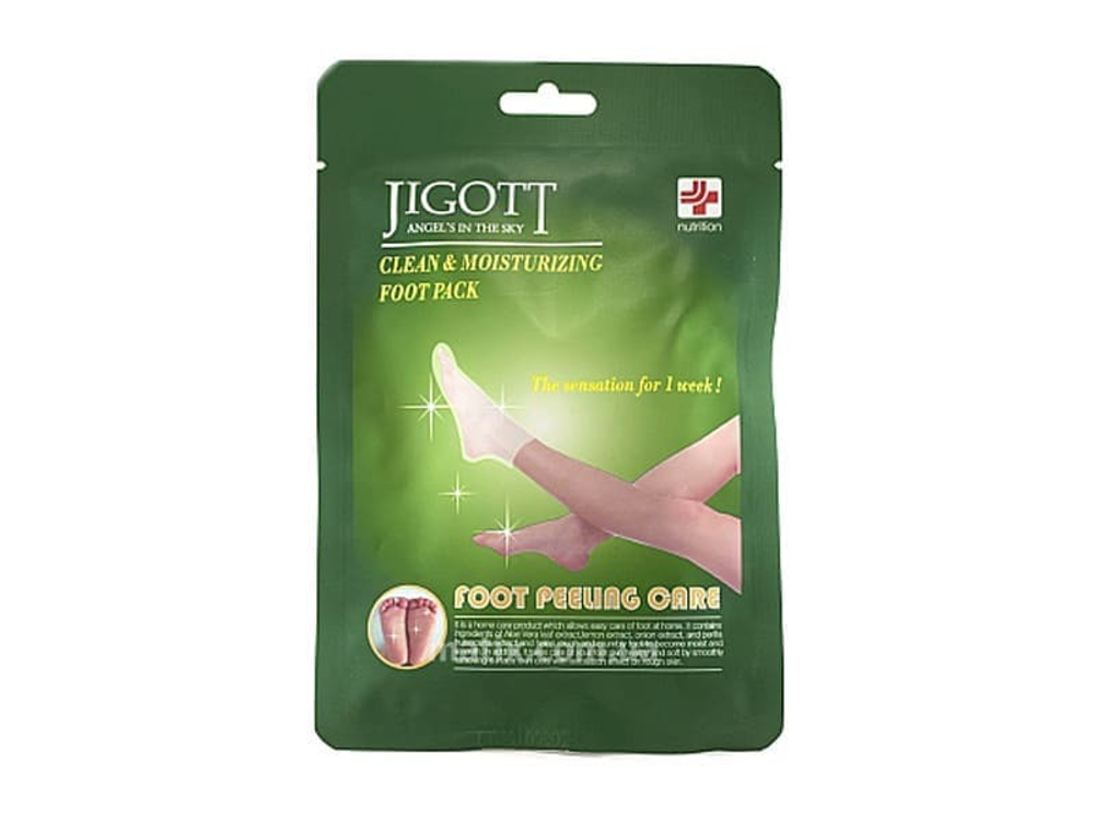 Jigott Clean & Moisturizing Foot Pack маска носки для пилинга ног