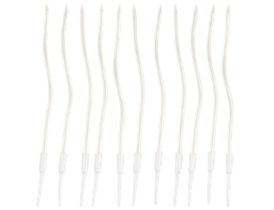 Свечи для торта витые "Серпантин" 6 шт, коктейльные, белые