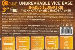 Тиски стальные с наковальней 3''-80мм FORSTIME FT-6540703