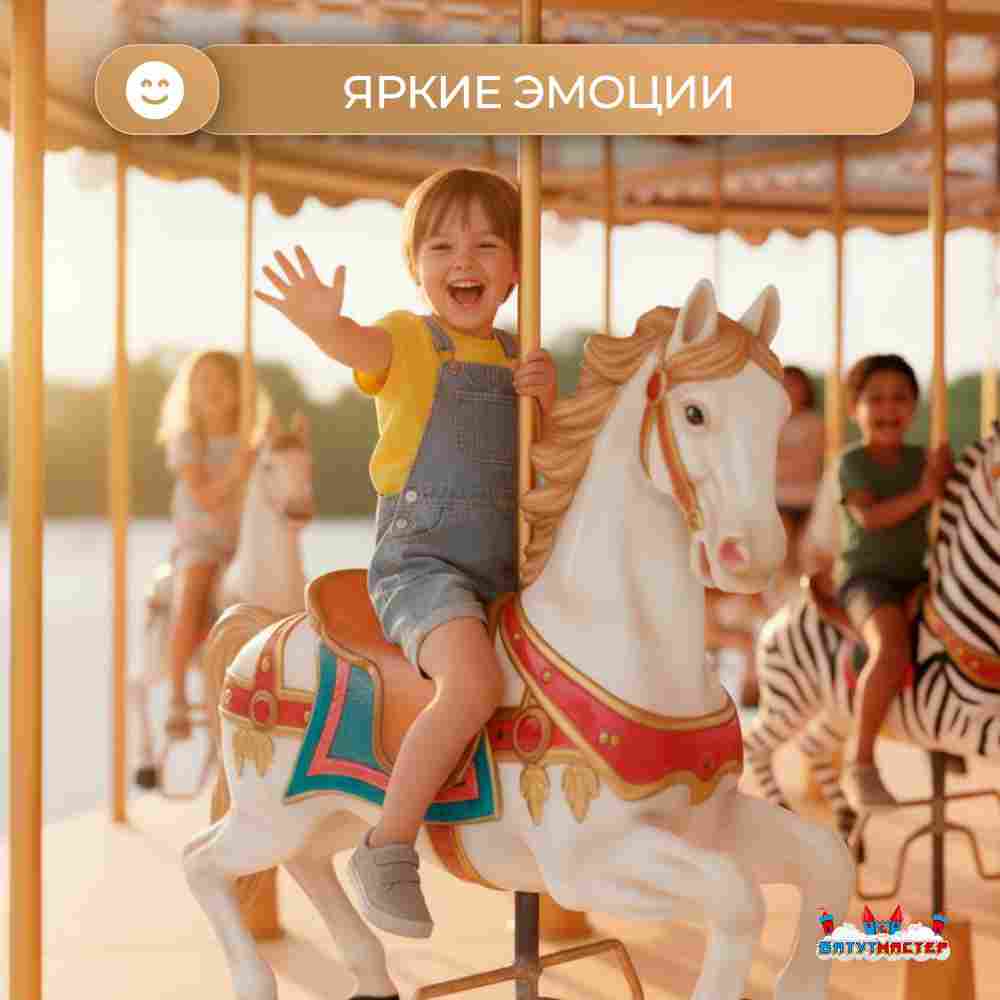 Электрическая свадебная карусель «Мечта» с LED-подсветкой, 16 мест