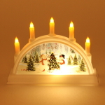 Сувенир с подсветкой «Сказочные снеговики со свечами» 15,5*4*9,5 см