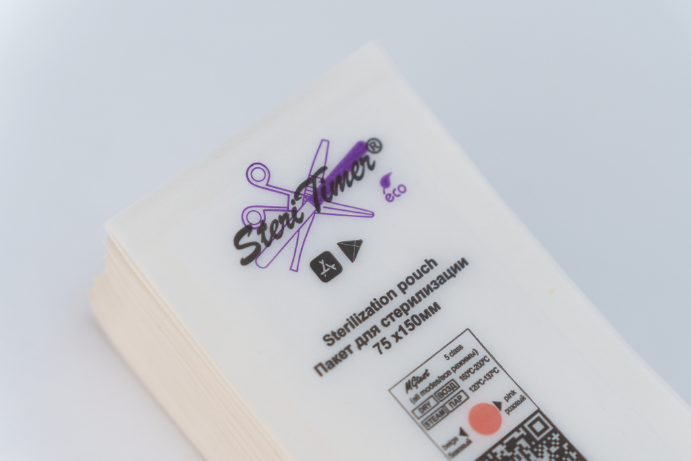 Пакет комбинированный плоский ECO SteriTimer 75х150мм (100шт)