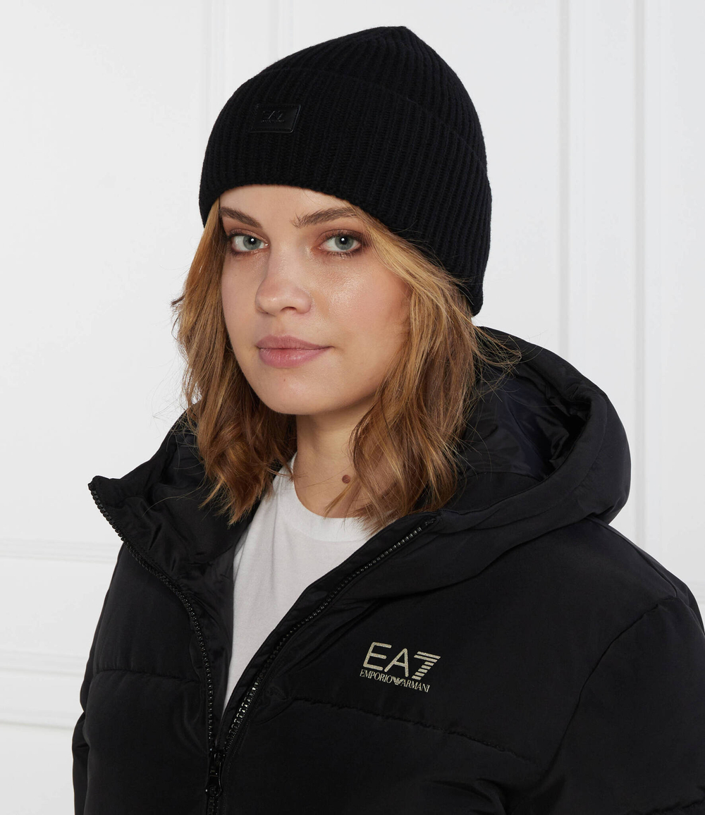 Хлопковая шапка EA7 - черный(280095 3F104)