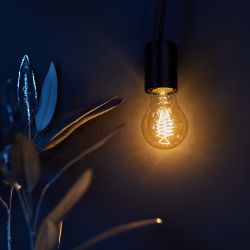 IL-V-A60-40-GOLDEN-E27 CW01 Лампа накаливания Vintage. Форма A. Форма нити CW. Картон. ТМ Uniel