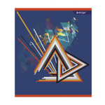 Тетрадь 36л., А5, клетка, Alingar "New line", скрепка, мелованный картон (стандарт) , блок офсет, 4 дизайна в пленке т/у