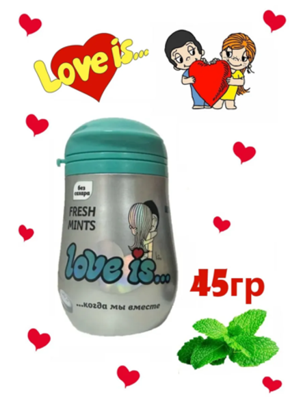Освежающие конфеты "Love is" со вкусом мяты 45гр