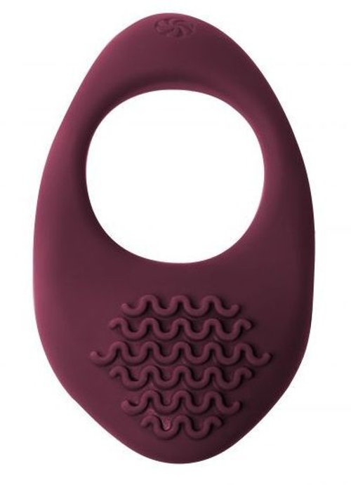 Бордовое эрекционное виброкольцо Pure Passion Moonshine