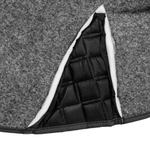 Ковры MERCEDES Actros MP3 (автомат) с шахтой (экокожа, черный, черный кант, зеленая вышивка)