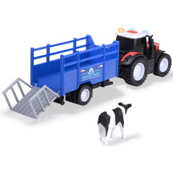 Ферма Dickie - Трактор Massey Ferguson с прицепом 26 см Свет и звук 3734003 / артикул   3734003  / GTIN 4006333084751