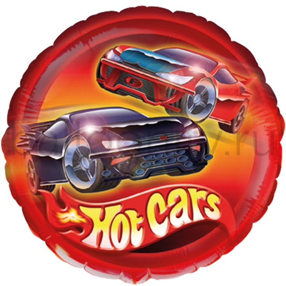 Фольгированная фигура, круг, Машины гоночные/FM,18"/46СМ