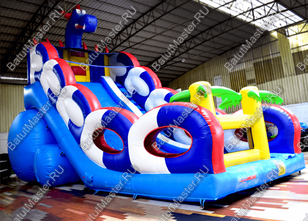 Коммерческий надувной батут-горка "Дракон" 11*6*8,5 м