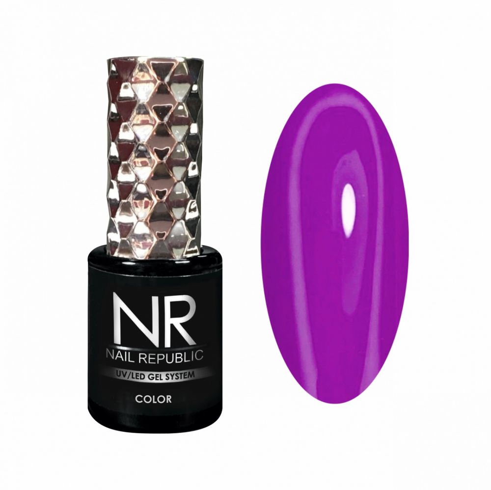 Nail Republic Гель-лак NR-156 Темно-фиолетовый неон, 10 мл