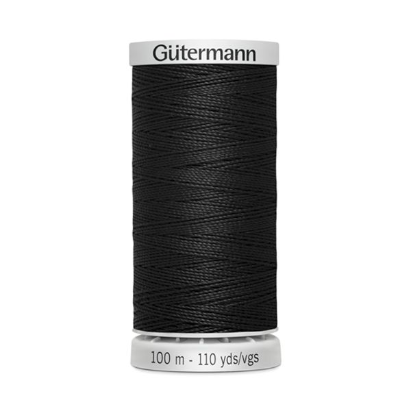 Нитки суперкрепкие Gutermann Extra Strong M782 №40 (100 метров), 5 кат. | _000 черный