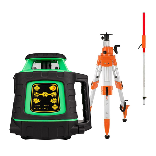 Комплект: ротационный нивелир AMO ROTOR 300G с калибровкой + штатив RGK SH-170, рейка RGK LR-2