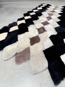 Меховой Коврик прикроватный накидка на кресло из овчины