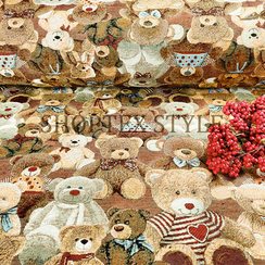 Гобелен "Тедди-Песочный" | ш.160 см | 350 г/м² | полиэстер 51%/хлопок 49%