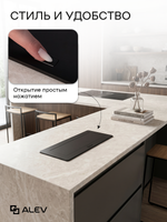 Горизонтальная тройная розетка 1USB + 1 Type-C, черная