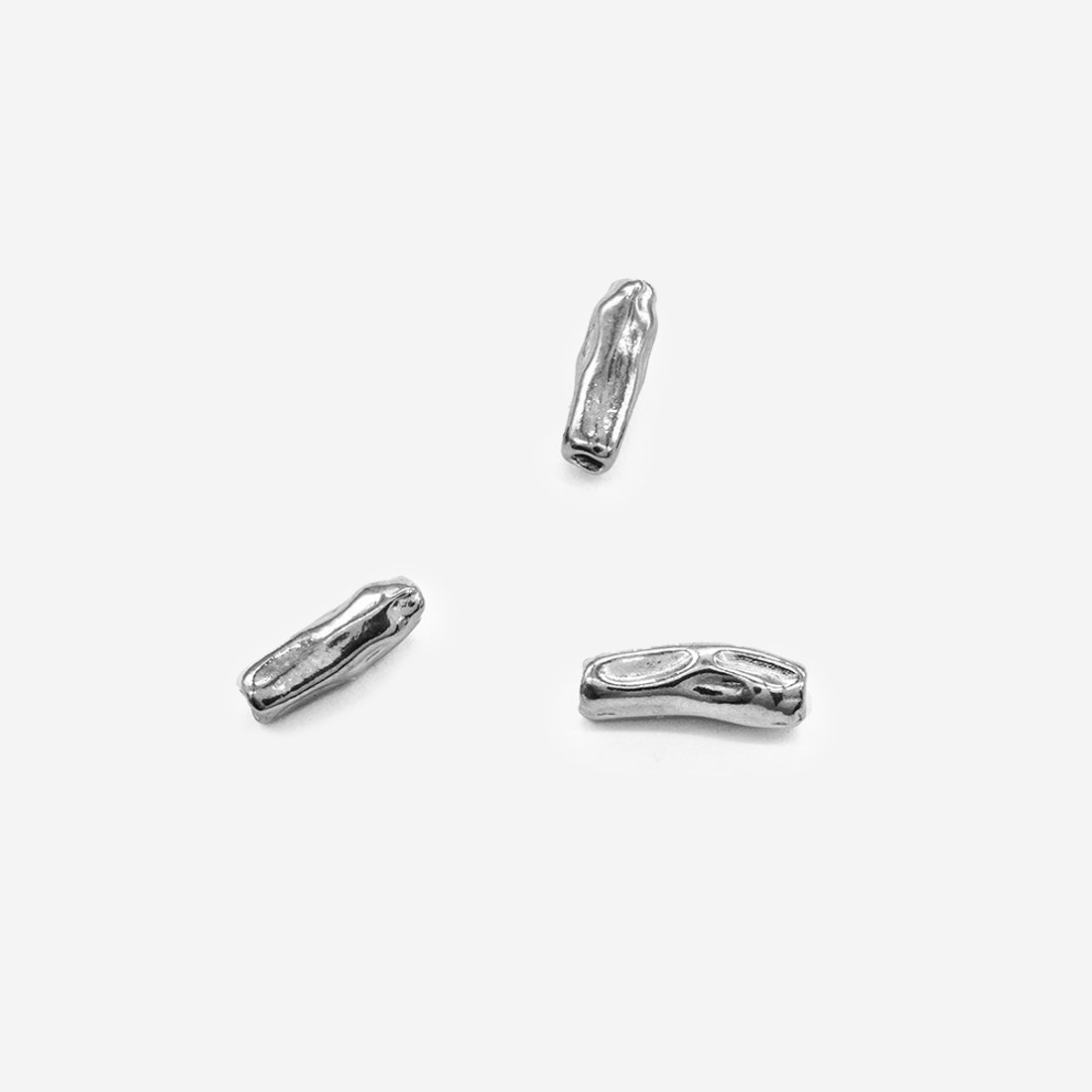 Бусина-разделитель в форме палочки 11*4мм, сталь без покрытия