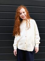 Кардиган для девочки AT941 молочный