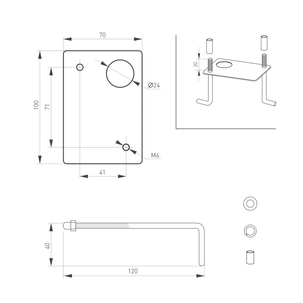Светильник LGD-MARK-BOLL-H250-7W Warm3000 (GR, 60 deg, 230V) (Arlight, IP54 Металл, 3 года) 029975