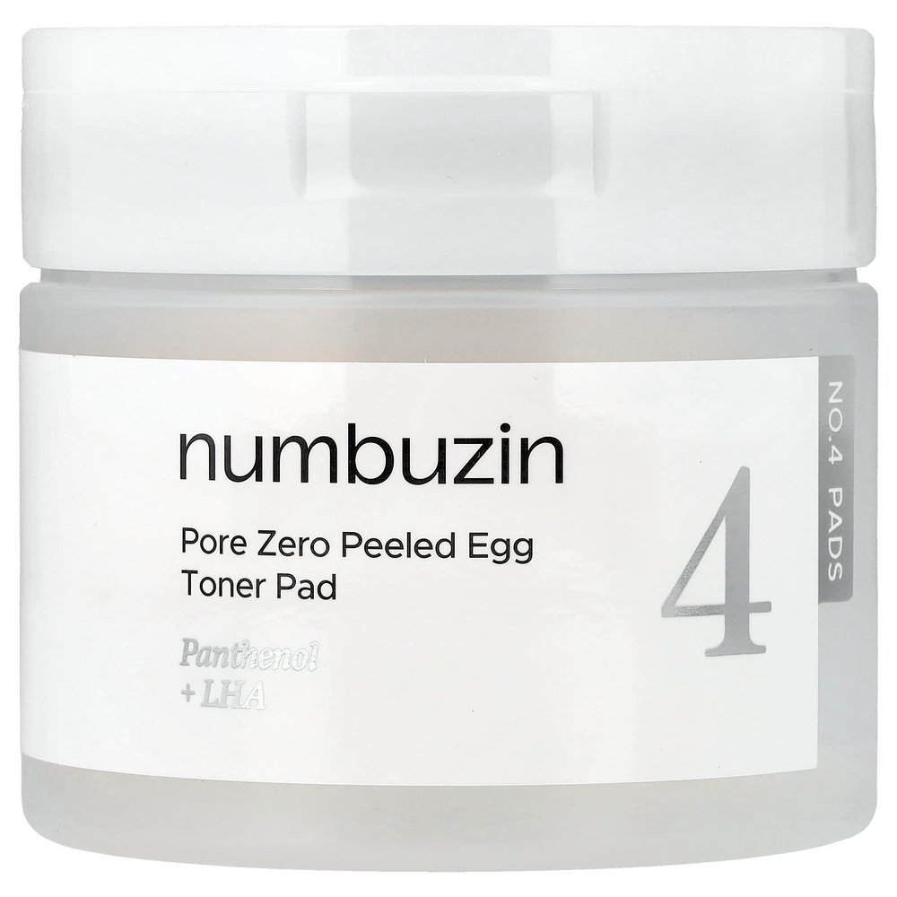 Numbuzin, No.4 Pore Zero Peeled Egg, тоник, 70 шт., 190 мл (6,42 жидк. унции)