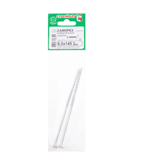 Универсальные саморезы Стройбат 6,0x140 белый цинк 2 шт 071581