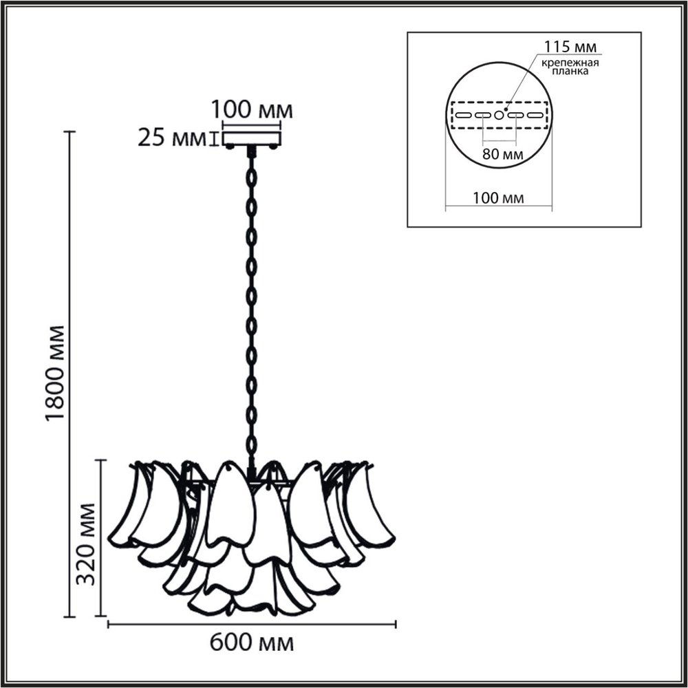 8385/9 NEOCLASSI LN26 141 золото/белый, металл/стекло Люстра E14 9*40W 220V PLUME