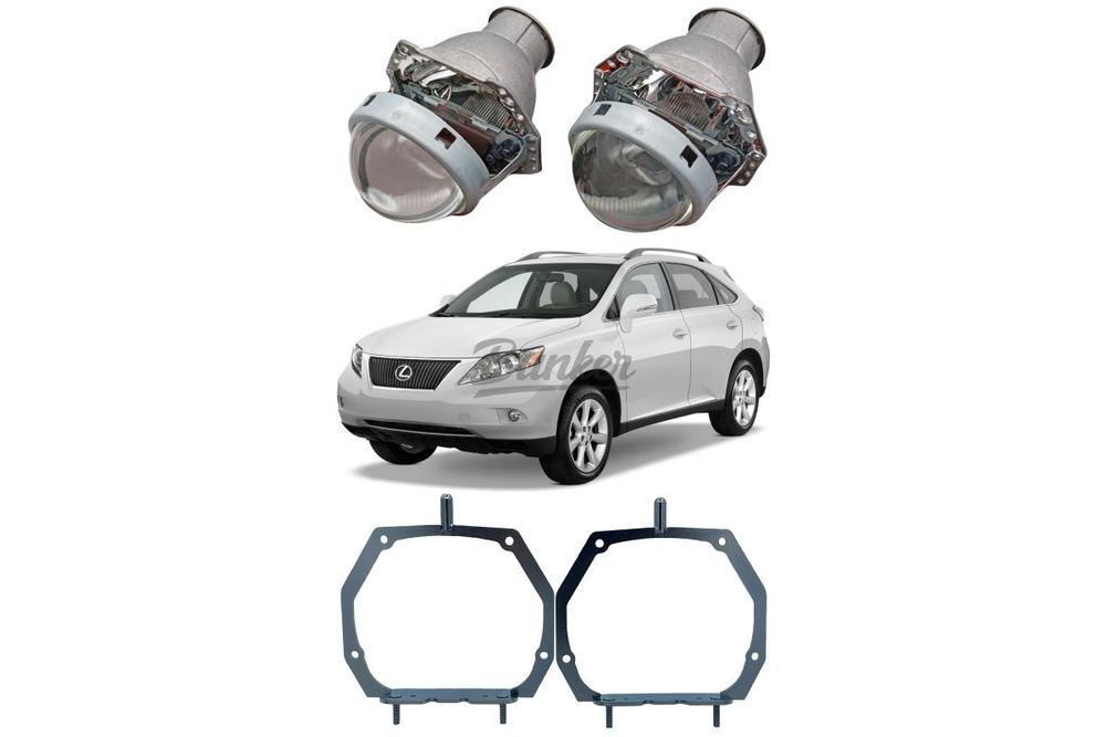 Готовый комплект для замены штатных линз с AFS Lexus RX III 2008-2012