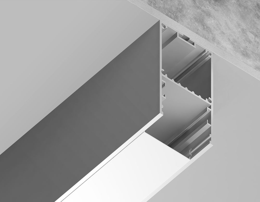 Ambrella Алюминиевый профиль накладной/подвесной "Profile System" 35*67 для светодиодной ленты до 32,8мм Profile System GP3000AL