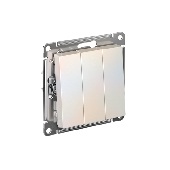 Выключатель 3-кл. СП AtlasDesign 10А IP20 (сх. 1+1+1) 10AX механизм жемчуж. SE ATN000431