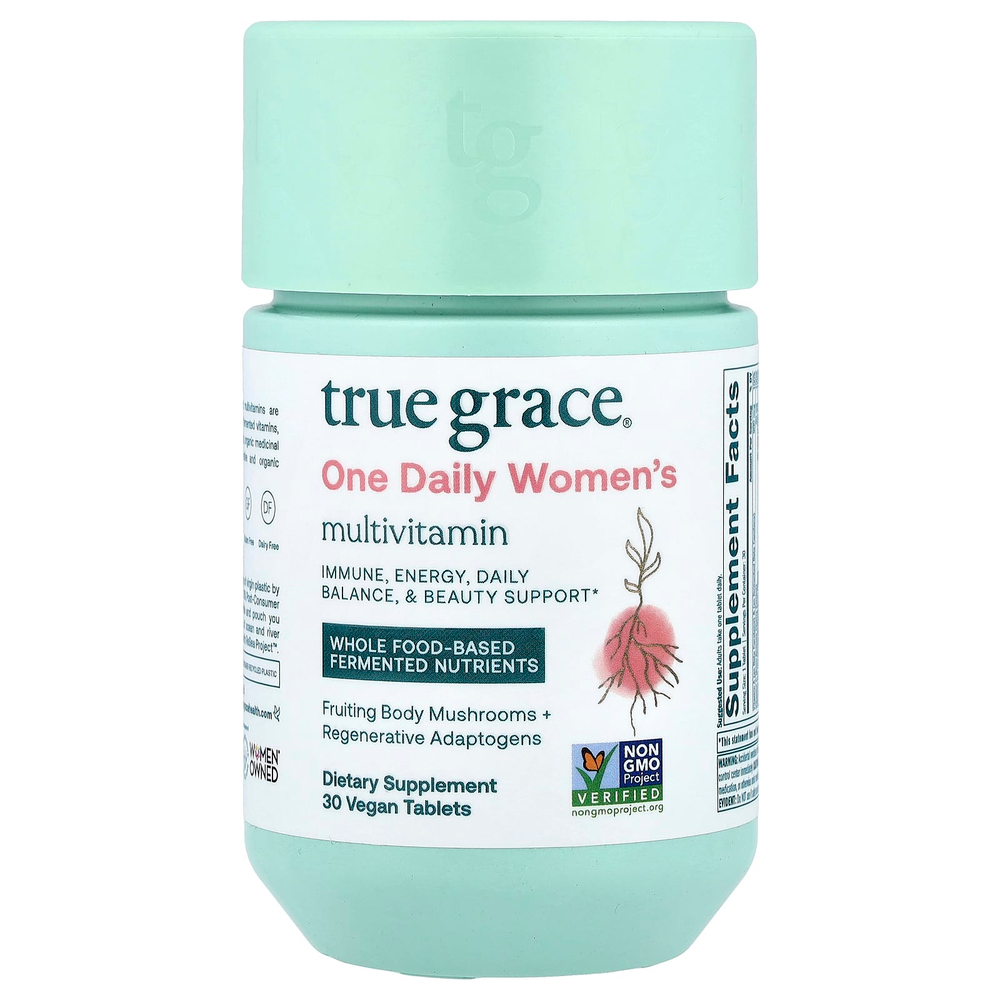 True Grace, One Daily Women's Multivitamin, мультивитамины для женщин, 30 веганских таблеток